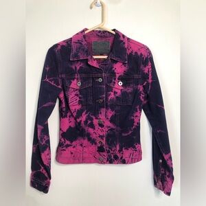 Guess USA Purple Acid Wash  Denim Jacket Vintage Size Small Late 80s Early 90s